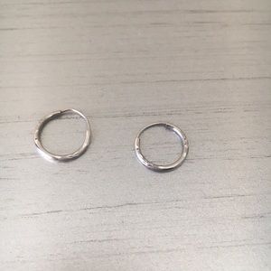 Sterling silver hoop earrings